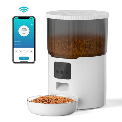 WiFi smart pet feeder controlled from a phone app