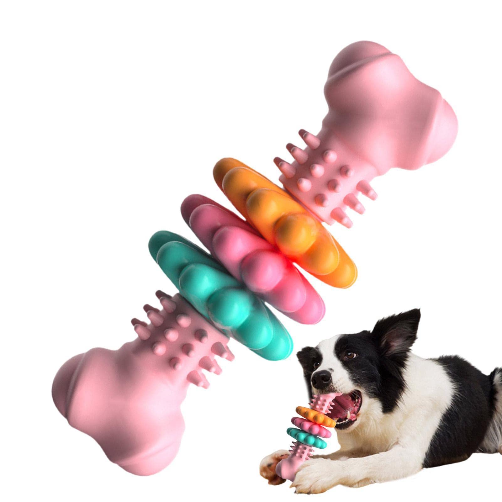 Indestructible bone dog chew toy color options