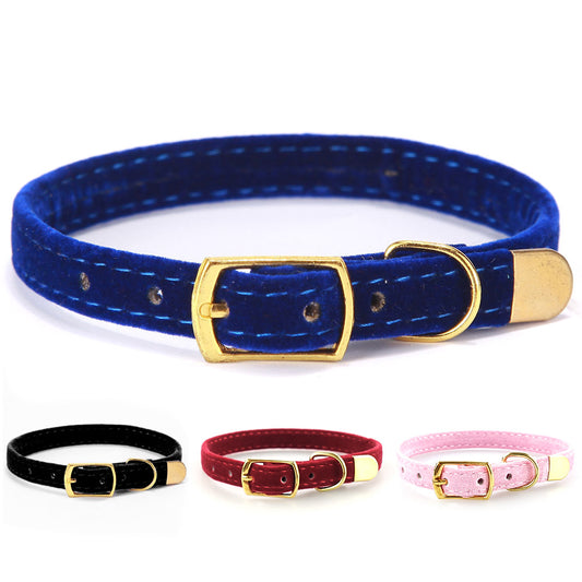 Petnki Soft Flocked Cat Collar in black