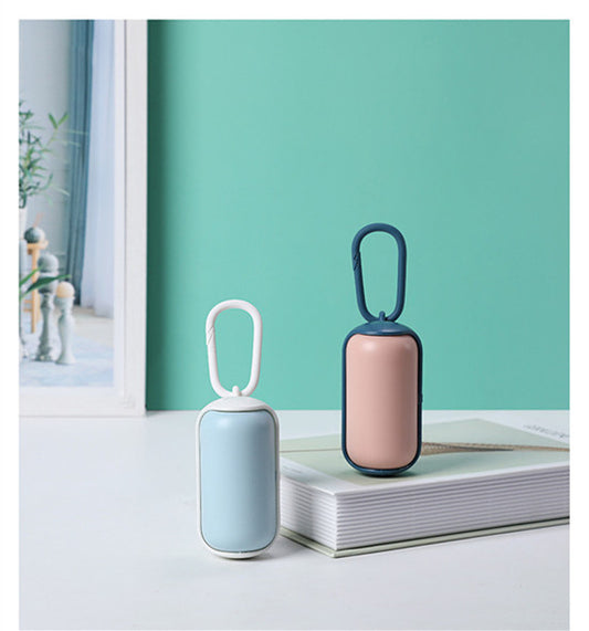 Compact ABS poop bag dispenser for dog walks
