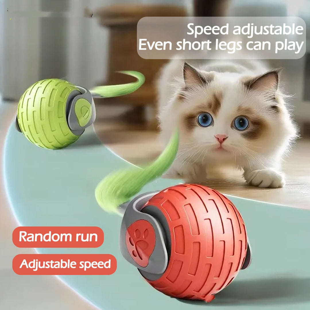 Petnki Smart Auto-Rolling Interactive Cat Ball in blue