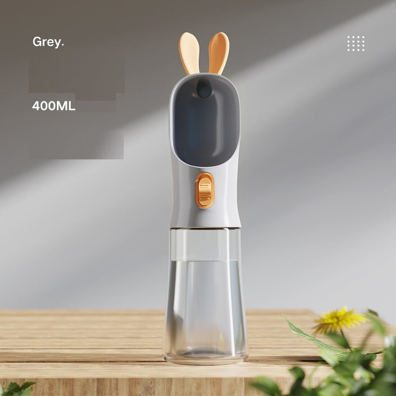 Portable dog water and food travel cup with leak-free lid