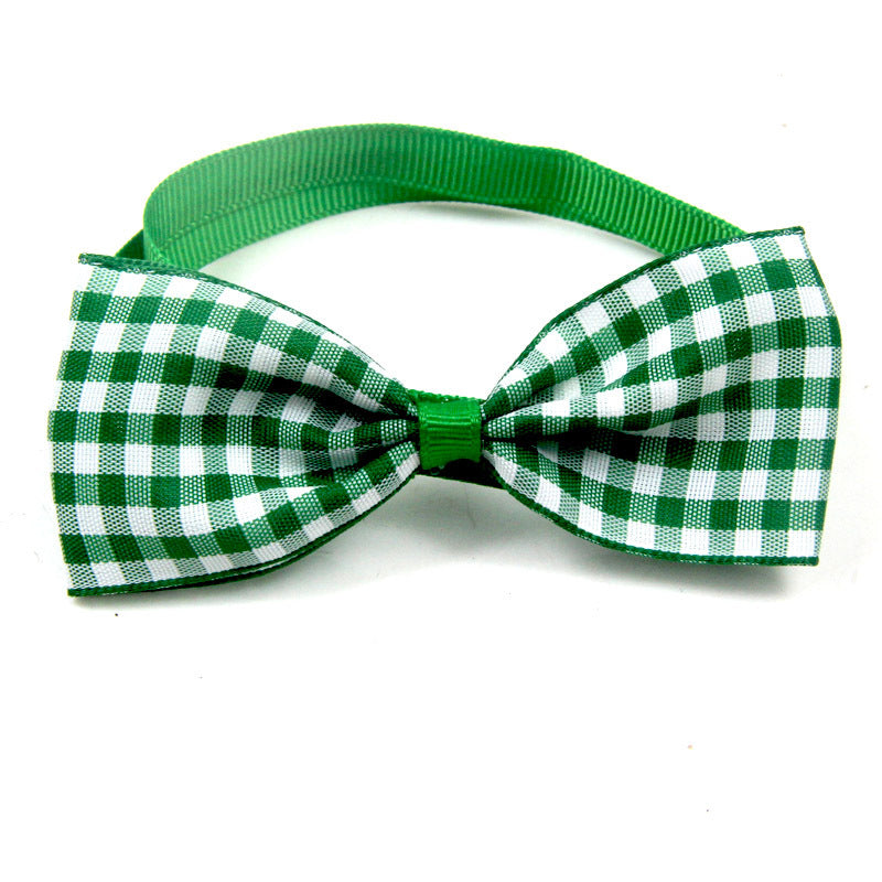 Plaid pet bow tie color and pattern options