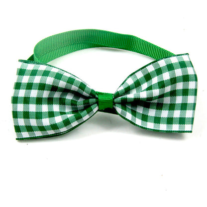Plaid pet bow tie color and pattern options