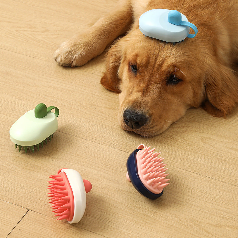 Petnki silicone bath massage brush color options for dogs and cats