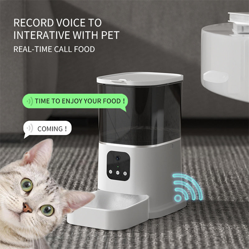 Petnki Smart WiFi Pet Feeder with built-in camera and voice recorder