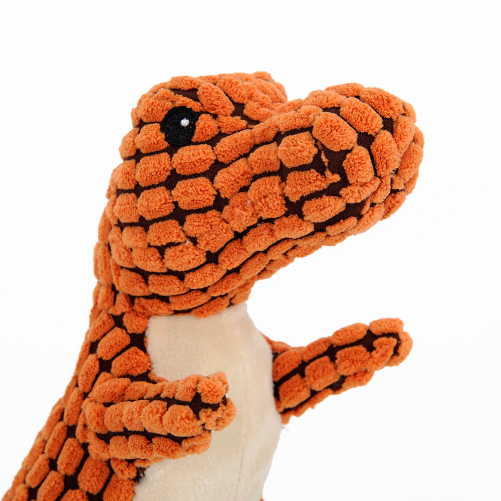 Dinosaur plush dog toy color and size options