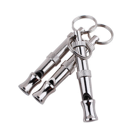 Petnki Adjustable Metal Ultrasonic Dog Whistle in silver