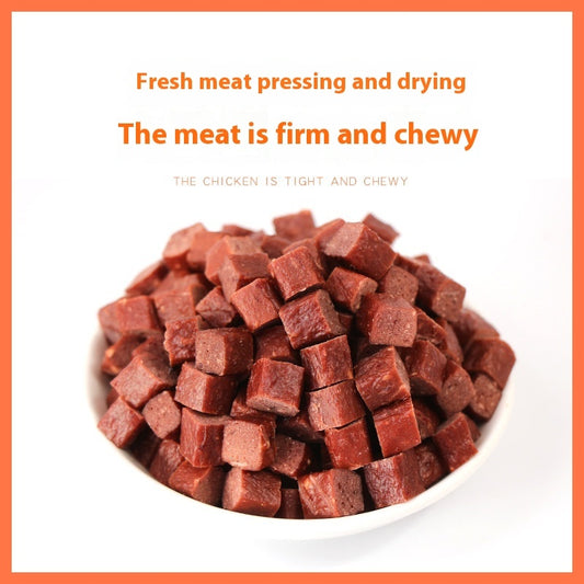 Bite-sized beef and chicken dog training treats