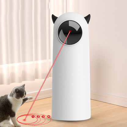 Petnki Automatic Infrared Cat Teaser Toy in white