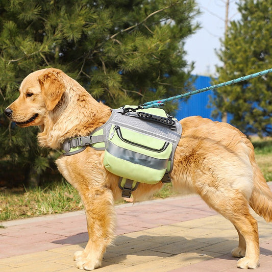 Petnki Rugged Outdoor Dog Backpack in black Oxford cloth