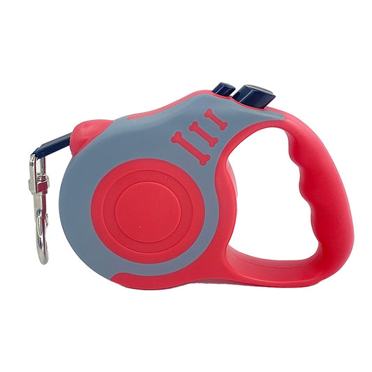 Petnki One-Hand Retractable Dog Leash in black with comfort-grip handle