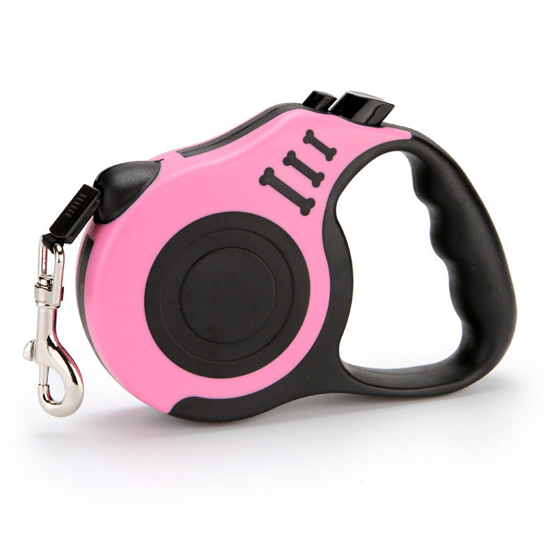 Dog walking on an extended Petnki retractable leash outdoors