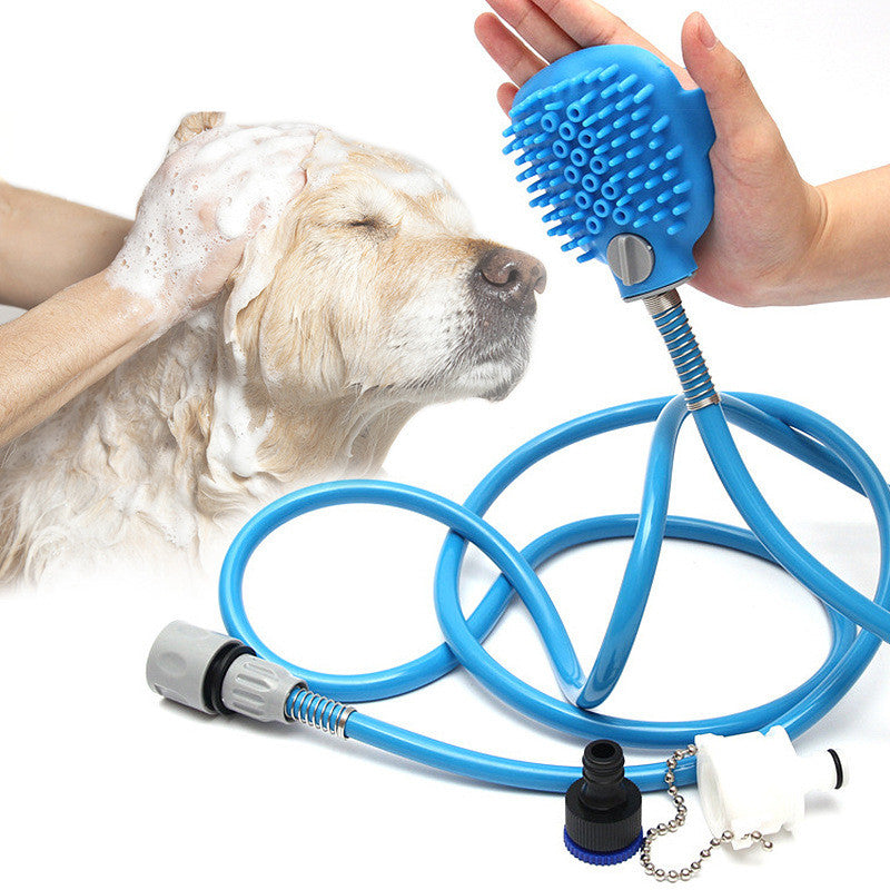 Petnki Outdoor Pet Shower Sprayer Brush with hose