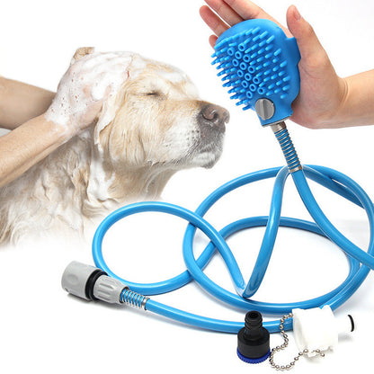 Petnki Outdoor Pet Shower Sprayer Brush with hose